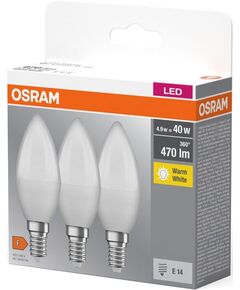 Osram Набір ламп 3шт LED E14 4.9Вт 2700К 470Лм B40, фото  | SNABZHENIE.com.ua
