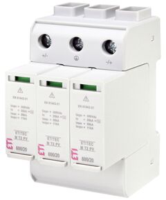 ETI Обмежувач перенапруги ETITEC M T2 PV 600/20 Y (для PV систем), фото  | SNABZHENIE.com.ua