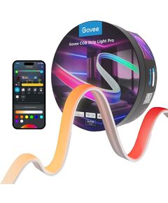 Govee Стрічка світлодіодна розумна H61E5 COB Strip Light Pro, 3м, RGBIC+W, WI-FI/Bluetooth, білий, фото  | SNABZHENIE.com.ua