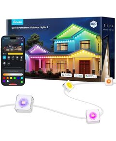 Govee Стрічка світлодіодна розумна H705 Permanent Outdoor Lights 2, 30м, IP65, RGBICW, WI-FI/Bluetooth, білий, фото  | SNABZHENIE.com.ua