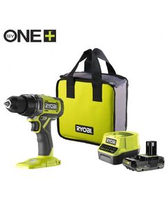 Ryobi Шурупокрут-дриль акумуляторний ONE+ RDD18-1C20S 18В 1х2А·год ЗП 52Нм 450·1750об·хв 1.1кг сумка, фото  | SNABZHENIE.com.ua