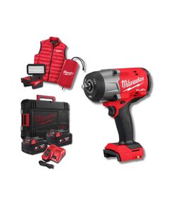 Гайковерт аккумуляторный бесщёточный MILWAUKEE 1/2" (2034 Нм) M18 FHIWF2F12MC-502X жилетка + фонарь, фото  | SNABZHENIE.com.ua