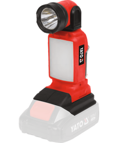Ліхтар акумуляторний COB і SMD-діод. YATO 18В 2.5/1.2 Вт,250/100 Lm,оберт- 90°/180°(БЕЗ АКУМУЛЯТОРА), фото  | SNABZHENIE.com.ua