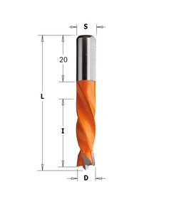 Сверло левое CMT 306.090.12 9x30x55,5 мм, хвостовик 8 мм, 4 канавки, фото  | SNABZHENIE.com.ua