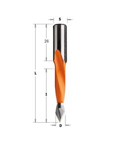 Сверло левое 9x35x70 мм с хвостовиком 10 мм, CMT 314.090.12, фото  | SNABZHENIE.com.ua