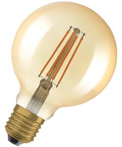 Лампа OSRAM LED E27 6.5Вт 2700К 725Лм G95 філаментна димується Vintage 1906Лампа LED E27 6.5Вт 2700К 725Лм G95 філаментна димується Vintage 1906, фото  | SNABZHENIE.com.ua