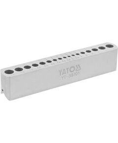 Шаблон напрямний для свердління отворів YATO 17 отв Ø= 3-9,5 мм, корпус з високо вуглец. сталі (HCS), фото  | SNABZHENIE.com.ua