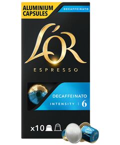 Кава L`OR капсули  Espresso Decaffeinato, 100% арабіка, 10шт, Nespresso, без кофеїну, фото  | SNABZHENIE.com.ua