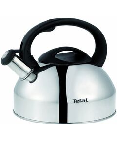 Чайник зі свистком Tefal, 2.5л, нержавіюча сталь, сталевий, чорний, фото  | SNABZHENIE.com.ua