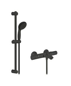 Смеситель термостатический для ванны Grohe QuickFix Precision Start Black UA303907T1, фото  | SNABZHENIE.com.ua