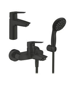 Набор смесителей 3 в 1 для ванной комнаты Grohe QuickFix Start Black UA303301SQ, фото  | SNABZHENIE.com.ua