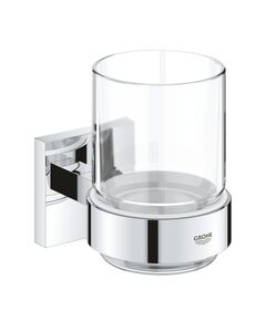 Стакан с держателем для ванной комнаты Grohe QuickFix Start Cube 41097000, фото  | SNABZHENIE.com.ua