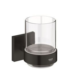 Стакан с держателем для ванной комнаты Grohe QuickFix Start Cube 410972430, фото  | SNABZHENIE.com.ua