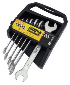 Ключи рожковые MASTERTOOL PROFI COLD STAMPED набор 6 шт (6х7-16х17 мм) CrV DIN3110 70-1106, фото  | SNABZHENIE.com.ua