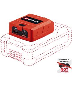 Зарядний пристрій USB акумуляторний Einhell TC-CP 18 Li USB A/C - Solo, PXC, 18В, Type-A/Type-C, 2 A, 0.06 кг (без АКБ і ЗП), фото  | SNABZHENIE.com.ua