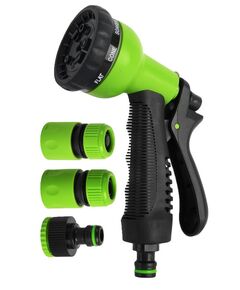 Набор для полива MASTERTOOL SOFT LINE 4 шт (пистолет 8 режимов/адаптер ½" ВР-¾" ВР/коннектор ½"/коннектор ½", фото  | SNABZHENIE.com.ua