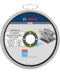 Диск відрізний Bosch Stand PRO по металу, 125х1.0х22.2мм, 10шт, фото  | SNABZHENIE.com.ua