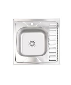Кухонная мойка Brinex 6060-L 0,6 мм Satin (BRIN6060LSAT06), фото  | SNABZHENIE.com.ua