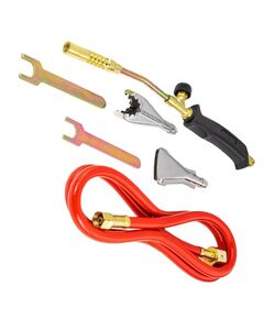 Горелка ручная газовоздушная MASTERTOOL с насадками Ø 17/22/40 мм 400 мм 157 г/час 2200 Вт 1300°C 44-5057, фото  | SNABZHENIE.com.ua