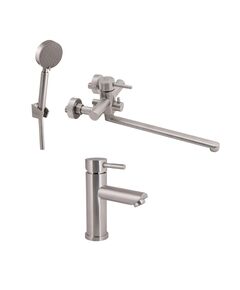 Акционный набор Lidz Aria: Смеситель 005 Nickel + Смеситель 001F Nickel, фото  | SNABZHENIE.com.ua