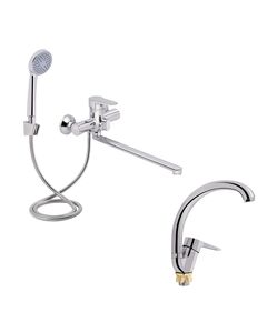 Акционный набор Lidz Nicole: Смеситель 005 Chrome + Смеситель 008F Chrome, фото  | SNABZHENIE.com.ua
