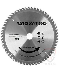 Диск пила YATO 185/30 мм, 40 зубьев, по дереву, твердосплавный, фото  | SNABZHENIE.com.ua