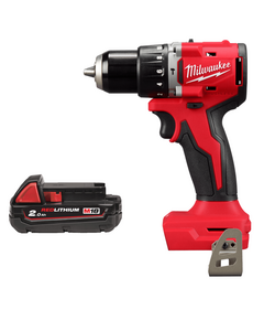 Дрель-шуруповёрт аккумуляторная бесщёточная ударная MILWAUKEE M18 BLPDRC-0 (60Нм) (каркас) + M18 B2, фото  | SNABZHENIE.com.ua