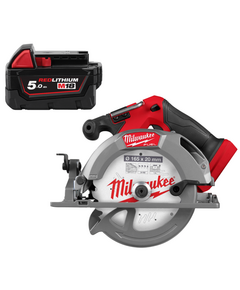 Пила дисковая акумуляторная бесщёточная MILWAUKEE M18 FCS552-0, Ø165мм (каркас) + M18 B5 подарок, фото  | SNABZHENIE.com.ua