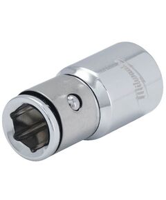 Переходник хромированный MILWAUKEE с 1/2'' квадратный хвостовик на 1/4'' Hex, фото  | SNABZHENIE.com.ua