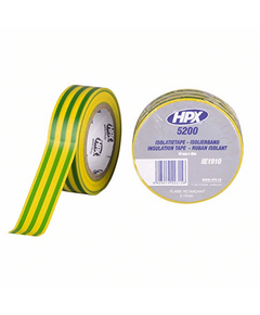 HPX Ізострічка ПВХ/5200/19*10м жовт/зел.IЕ1910, фото  | SNABZHENIE.com.ua