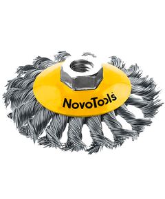 Диск.щітка жгут.пров. 115 М14х2 сталь NovoTools NTBWB11514ST, фото  | SNABZHENIE.com.ua