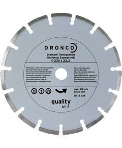 Диск унів.д/будмат.230х2.4х22.2 алмаз Dronco, фото  | SNABZHENIE.com.ua