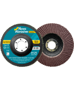 Диск пелюстков.125 P40 Standard NOVOABRAZIVE, фото  | SNABZHENIE.com.ua