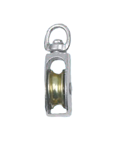 Блок одношків.з вертлюгом 1-1/2" нікельований, фото  | SNABZHENIE.com.ua