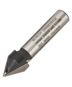 Фреза пазова V-подібна Bosch Professional V Std S8 D11 L14 60°, фото  | SNABZHENIE.com.ua