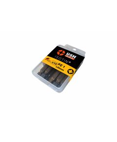 Насадка викруткова USH ISOTIN : Pozidriv PZ1 x 50 мм. Torsion. титанове покриття. Уп. 10 шт., фото  | SNABZHENIE.com.ua