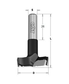 Сверло чашечное CMT 35x57,5 мм, хвостовик 10 мм, со стружколомом, фото  | SNABZHENIE.com.ua