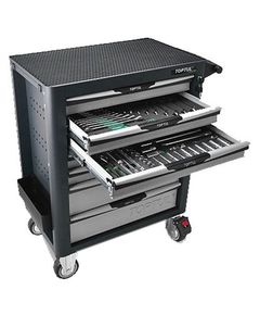 Тележка Pro-Plus с инструментом 261 ед., 7 секций, серый TOPTUL GE-26109, фото  | SNABZHENIE.com.ua