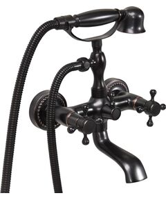 Змішувач води FALA для ванни і душу "RETRO BLACK 1" з 2-ма вентлями [12], фото  | SNABZHENIE.com.ua