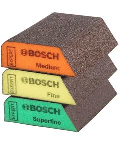Губки шліфувальні Bosch Professional EXPERT S470 Combi 69х97х26мм M F SF 3шт, фото  | SNABZHENIE.com.ua