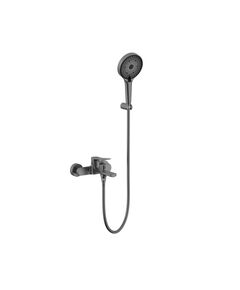 Смеситель для ванны Qtap Slavonice (c душевым гарнитуром) QTSLV259GMB48035 Gunmetal Black PVD, фото  | SNABZHENIE.com.ua
