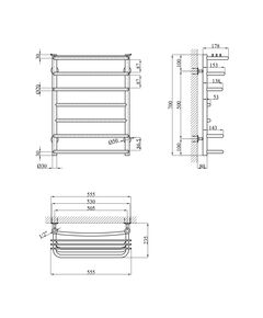 Полотенцесушитель водяной Kroner KRP Stern WT700x500-7, фото  | SNABZHENIE.com.ua