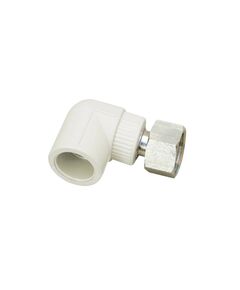 Уголок PPR с накидной гайкой Blue Ocean 25х3/4", 90° ВР с латунным штоком, фото  | SNABZHENIE.com.ua