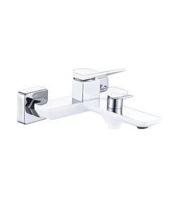 Смеситель для ванны Qtap Presto (c душевым гарнитуром) QTPRE259CRW45579 Chrome/White, фото  | SNABZHENIE.com.ua