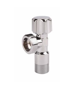 Кран угловой Thermo Alliance Standart (ручка шестигранник) с вент.буксой 1/2"Н х 3/4"Н SF3441520, фото  | SNABZHENIE.com.ua