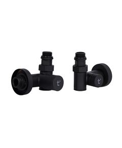 Комплект кранов Thermo Alliance Standart 1/2" черный, для полотенцесушителя угловой SF395W15HEB, фото  | SNABZHENIE.com.ua