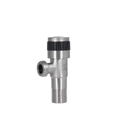 Кран угловой Thermo Alliance Standart 1/2"НН нерж., с керам. буксой TAS345W1515SS, фото  | SNABZHENIE.com.ua