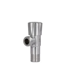 Кран угловой Thermo Alliance Standart 1/2"НН нерж., с керам. буксой TAS347W1515SS, фото  | SNABZHENIE.com.ua