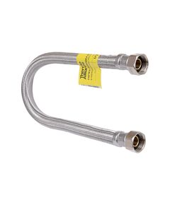 Шланг для воды Thermo Alliance Forte D10 (усиленный) 40 см, нерж. оплетка 1/2"x1/2" ВВ TAF384W40, фото  | SNABZHENIE.com.ua