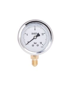 Thermo Alliance Forte Манометр глицериновый d63 мм, 1/4"Н с нижним подключением (латунь) 0–16 бар TAF170G16B, фото  | SNABZHENIE.com.ua